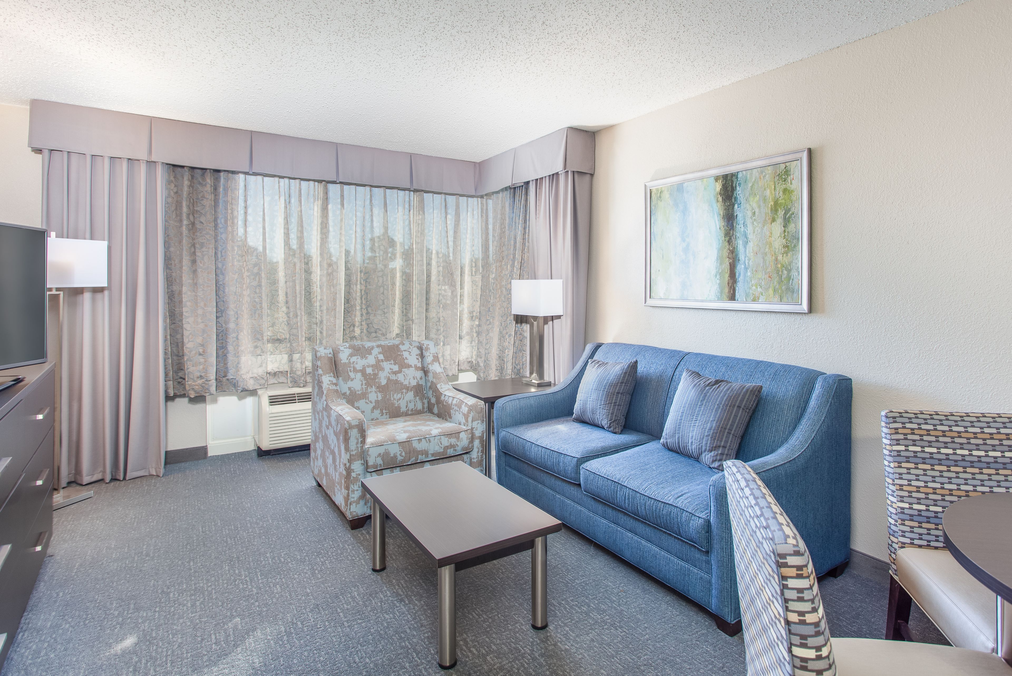 suite, 1 bedroom (living area) | in-room safe, desk, blackout curtains, soundproofing