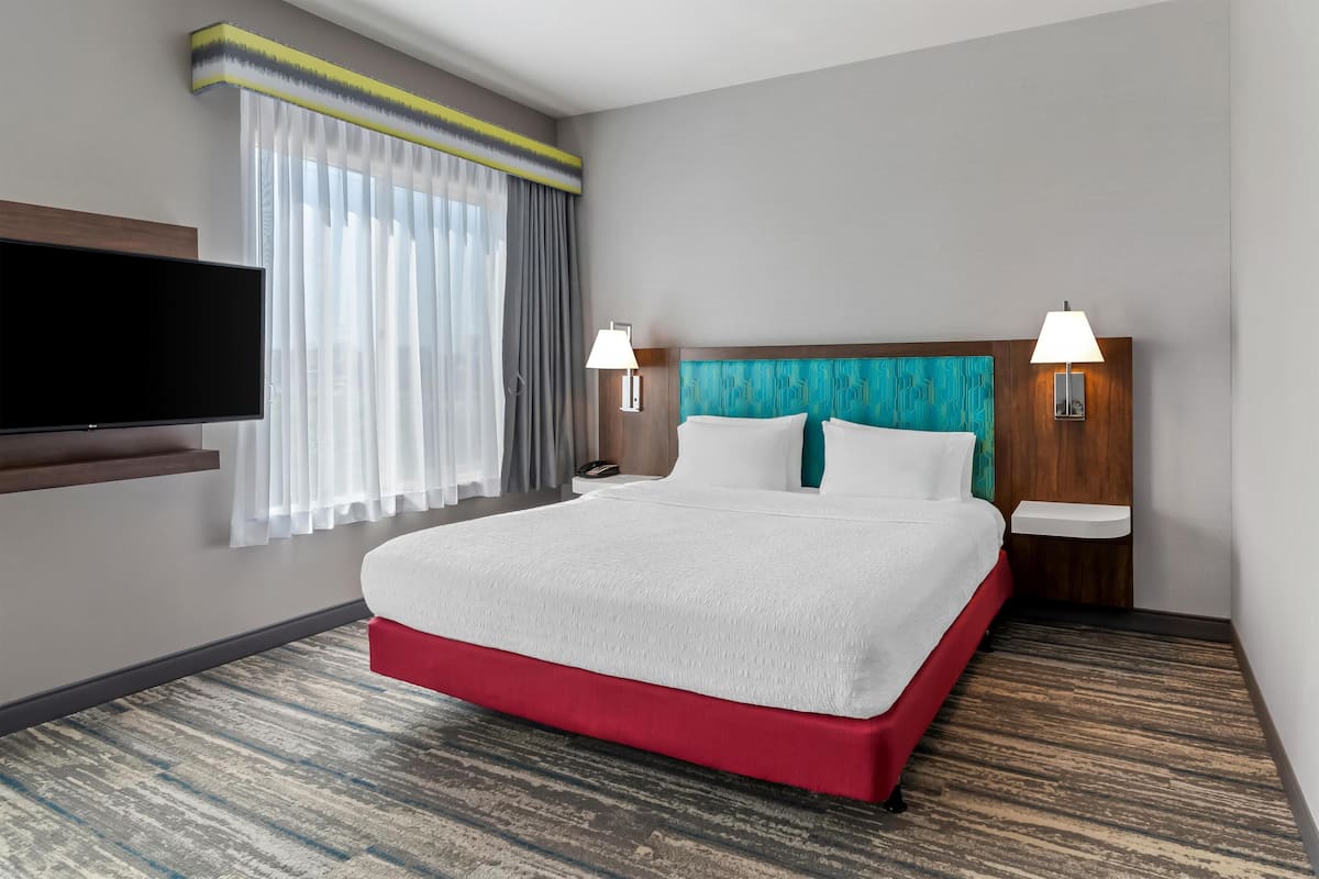 Room, 1 King Bed, Non Smoking- Roll In Shower | Desk, blackout drapes, iron/ironing board, rollaway beds