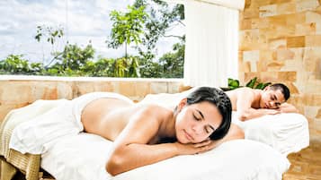 Couples treatment rooms, sauna, steam room, body treatments