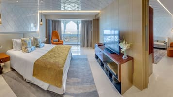 1 slaapkamer, luxe beddengoed, een minibar, een kluis op de kamer