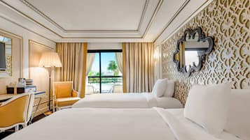 Deluxe Room, 2 Twin Beds, Balcony, Pool View | 1 bedroom, premium bedding, down comforters, minibar