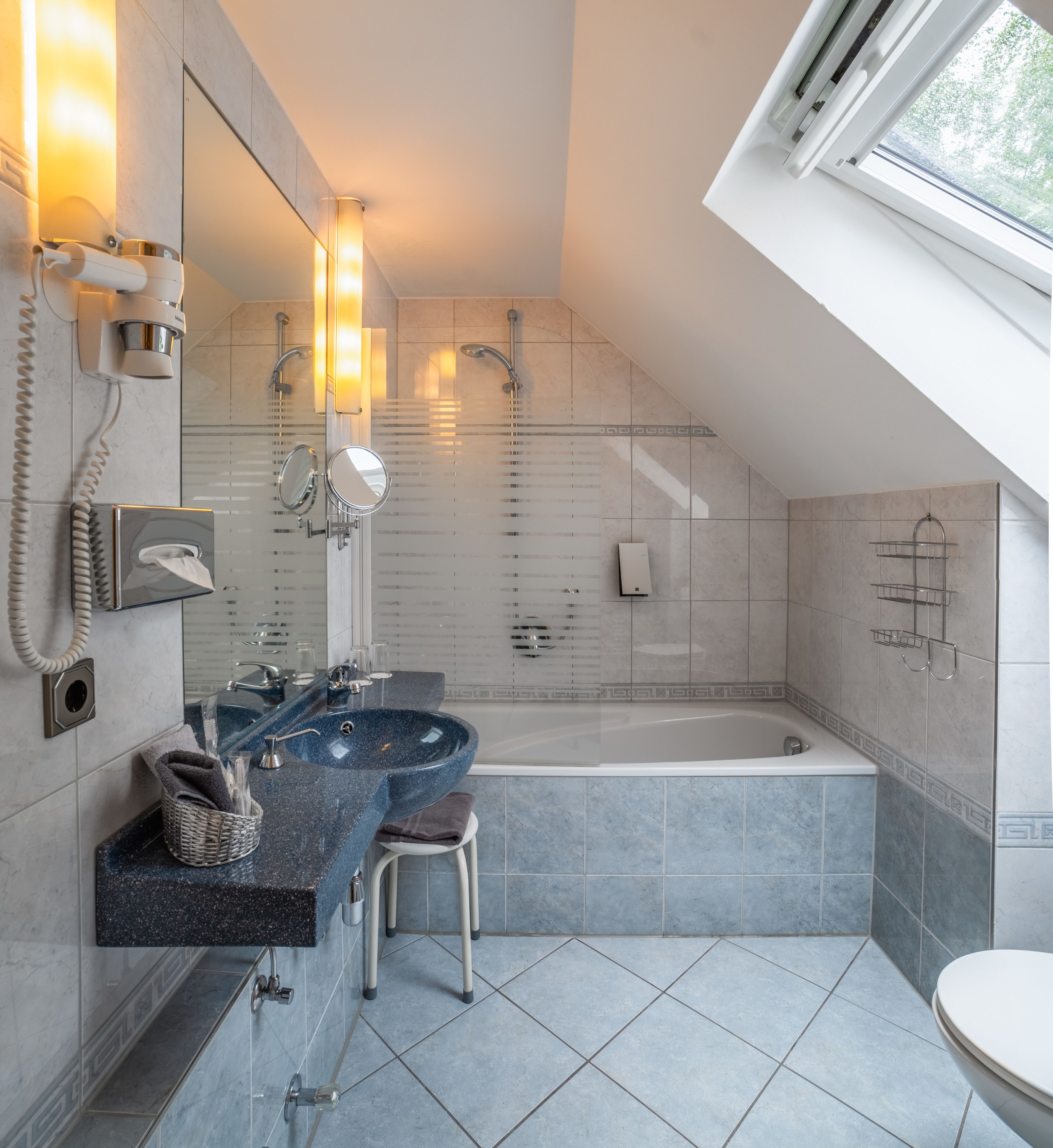 suite | bathroom | free toiletries, hair dryer, slippers, towels