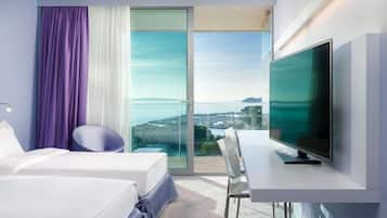 Superior-Zimmer, Balkon, Meerblick | 1 Schlafzimmer, Allergikerbettwaren, Zimmersafe, Schreibtisch