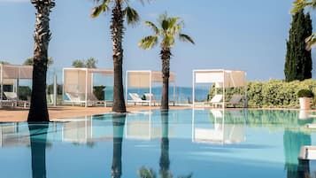 Indoor pool, seasonal outdoor pool, pool cabanas (surcharge)