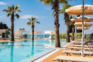 Indoor pool, seasonal outdoor pool, pool cabanas (surcharge)