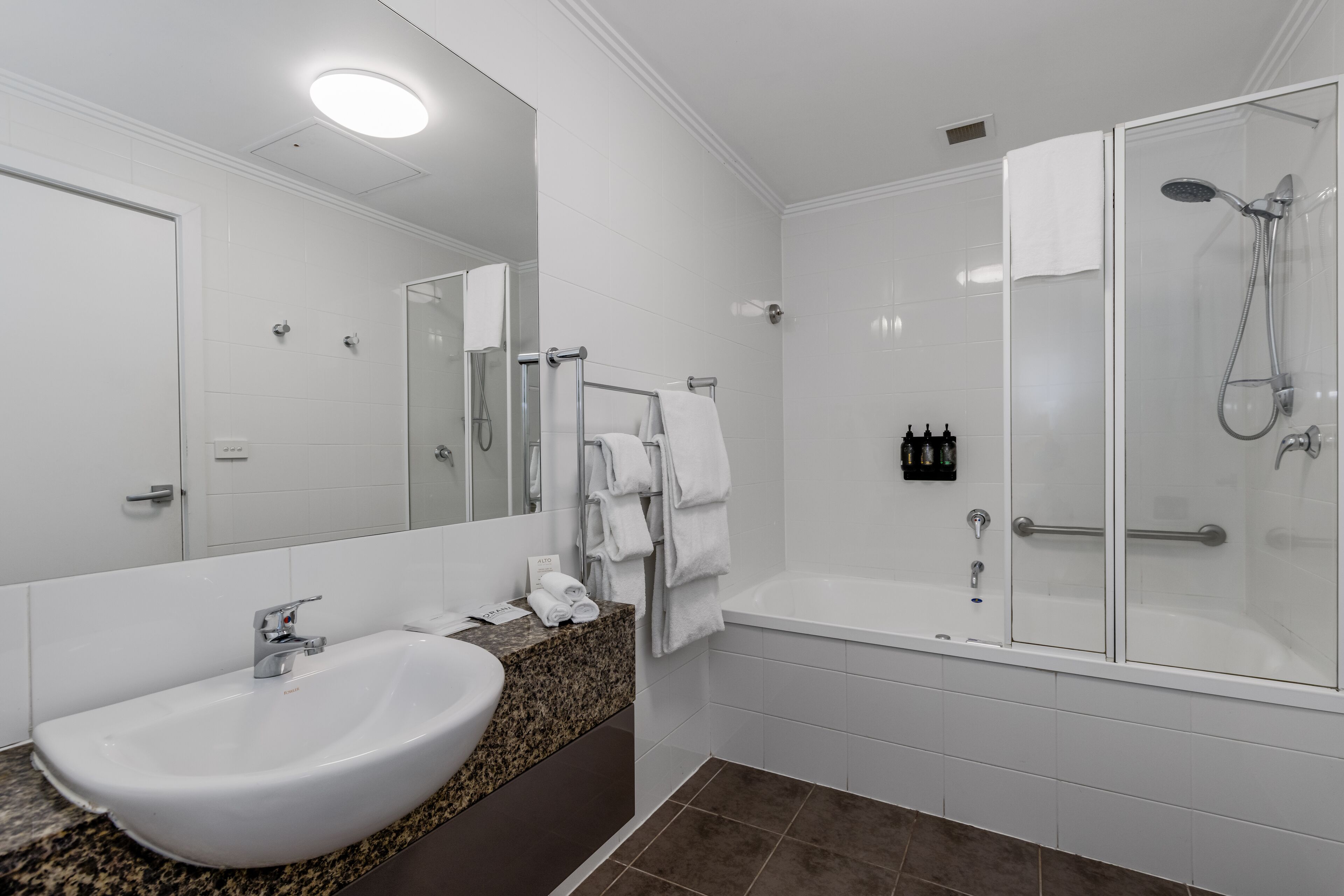 one bedroom apartment - spa  | bathroom | shower, rainfall showerhead, free toiletries, hair dryer