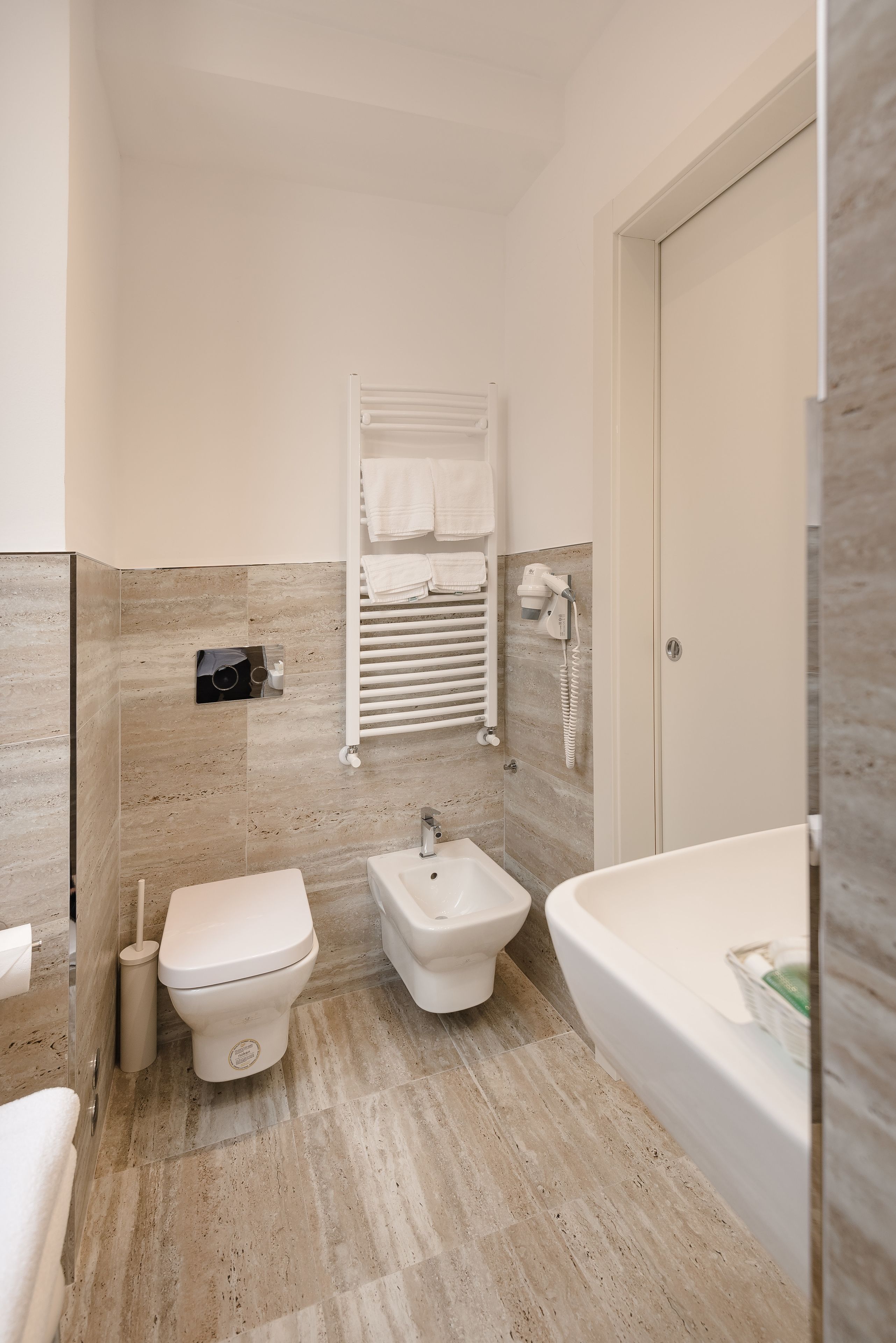 single room, sea view | bathroom | free toiletries, hair dryer, slippers, bidet