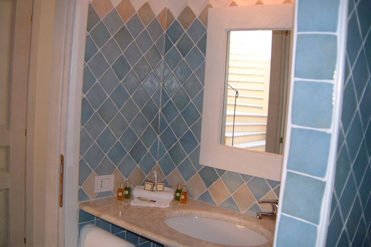 Shower, free toiletries, hair dryer, bidet