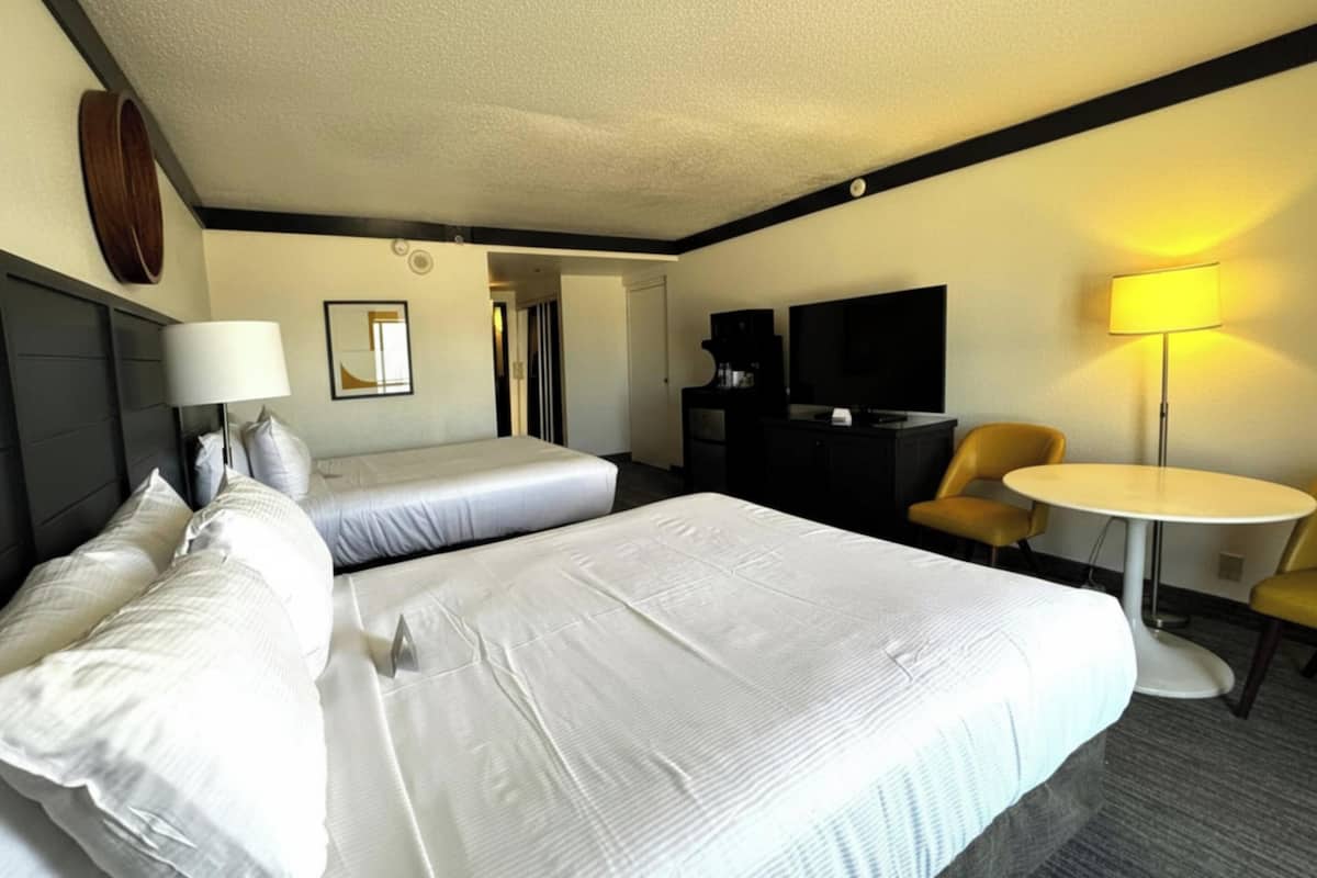  Standard ADA Two Queen Roll-in Shower + FREE $5 in slot play & $10 in table games match play | In-room safe, soundproofing, free WiFi, bed sheets