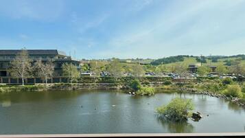 Standard Room, 1 King Bed, Balcony, Lake View | In-room safe, desk, laptop workspace, blackout drapes