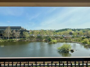 Habitación estándar, 1 cama de matrimonio grande, balcón, vistas al lago | Caja fuerte, escritorio, espacio para trabajar con un portátil