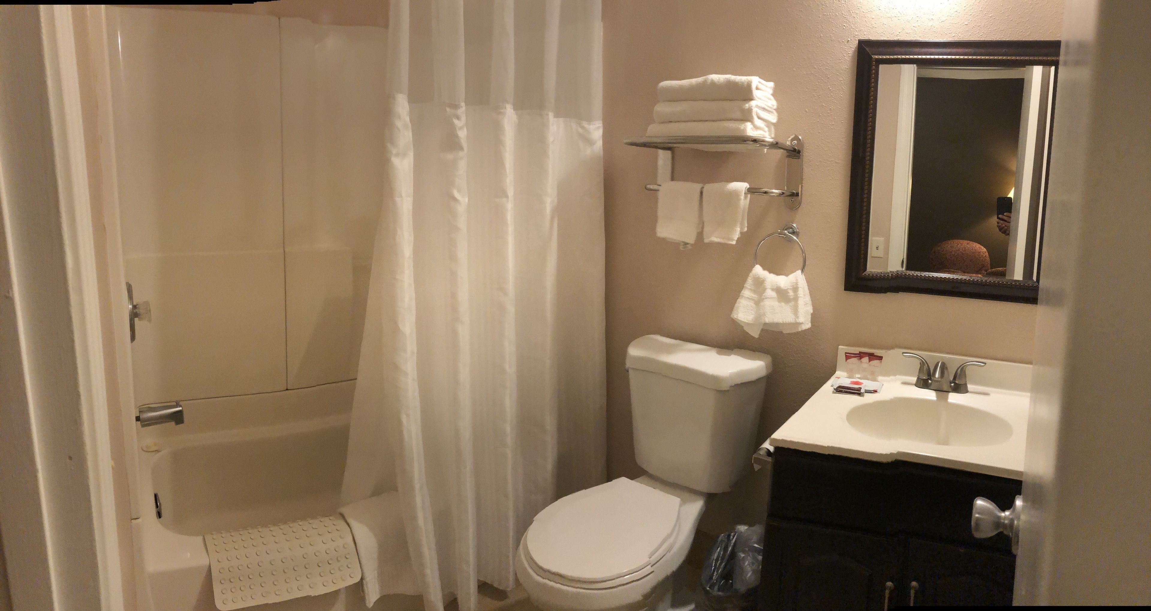 deluxe room, 1 king bed | bathroom | hair dryer, towels