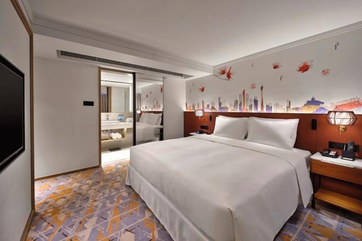 Premium bedding, down comforters, memory foam beds, in-room safe