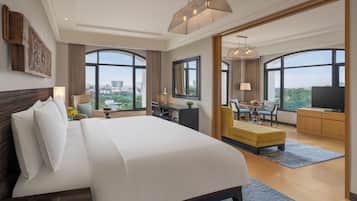 Ropa de cama de alta calidad y minibar