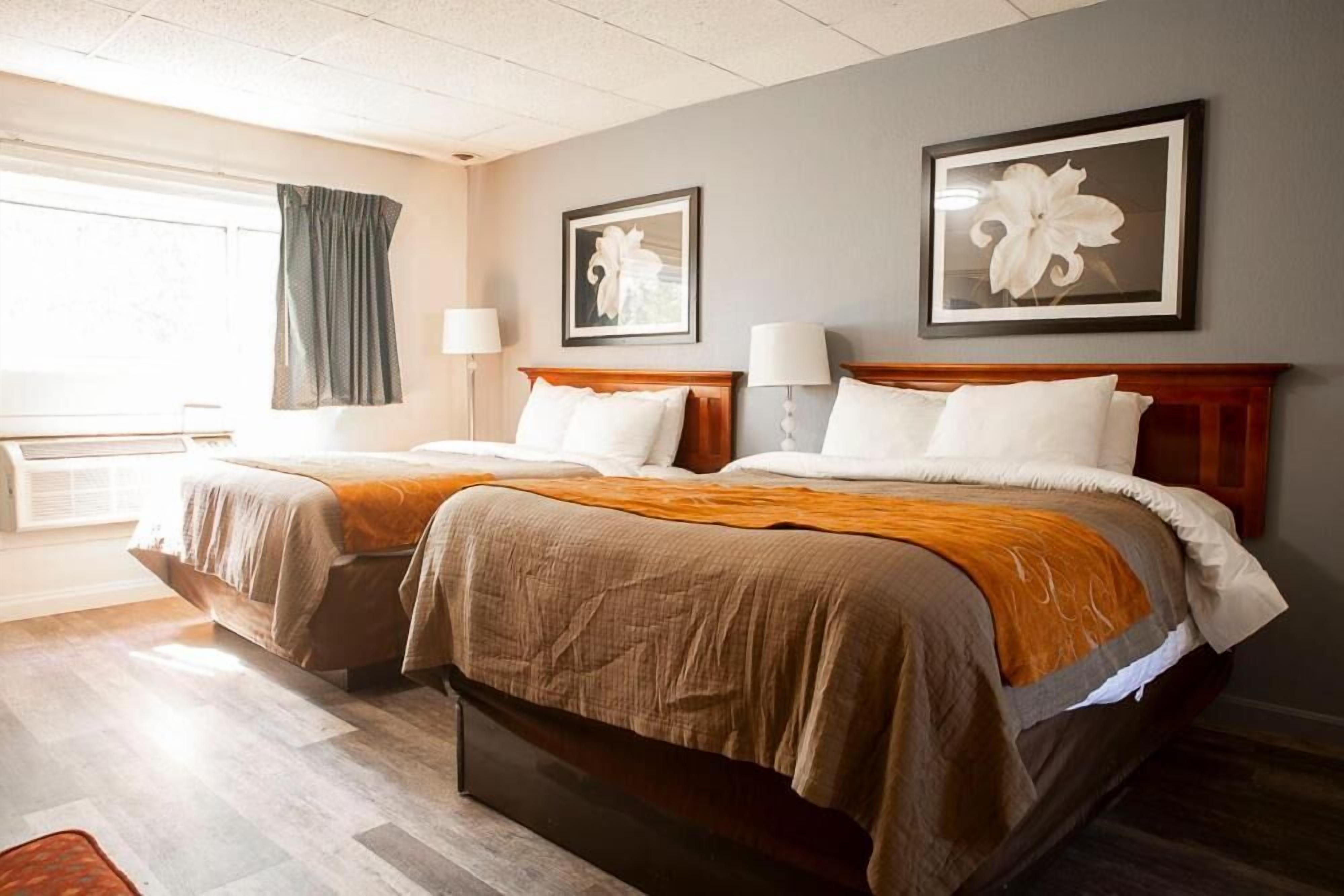 Premium bedding, down duvets, desk, laptop workspace