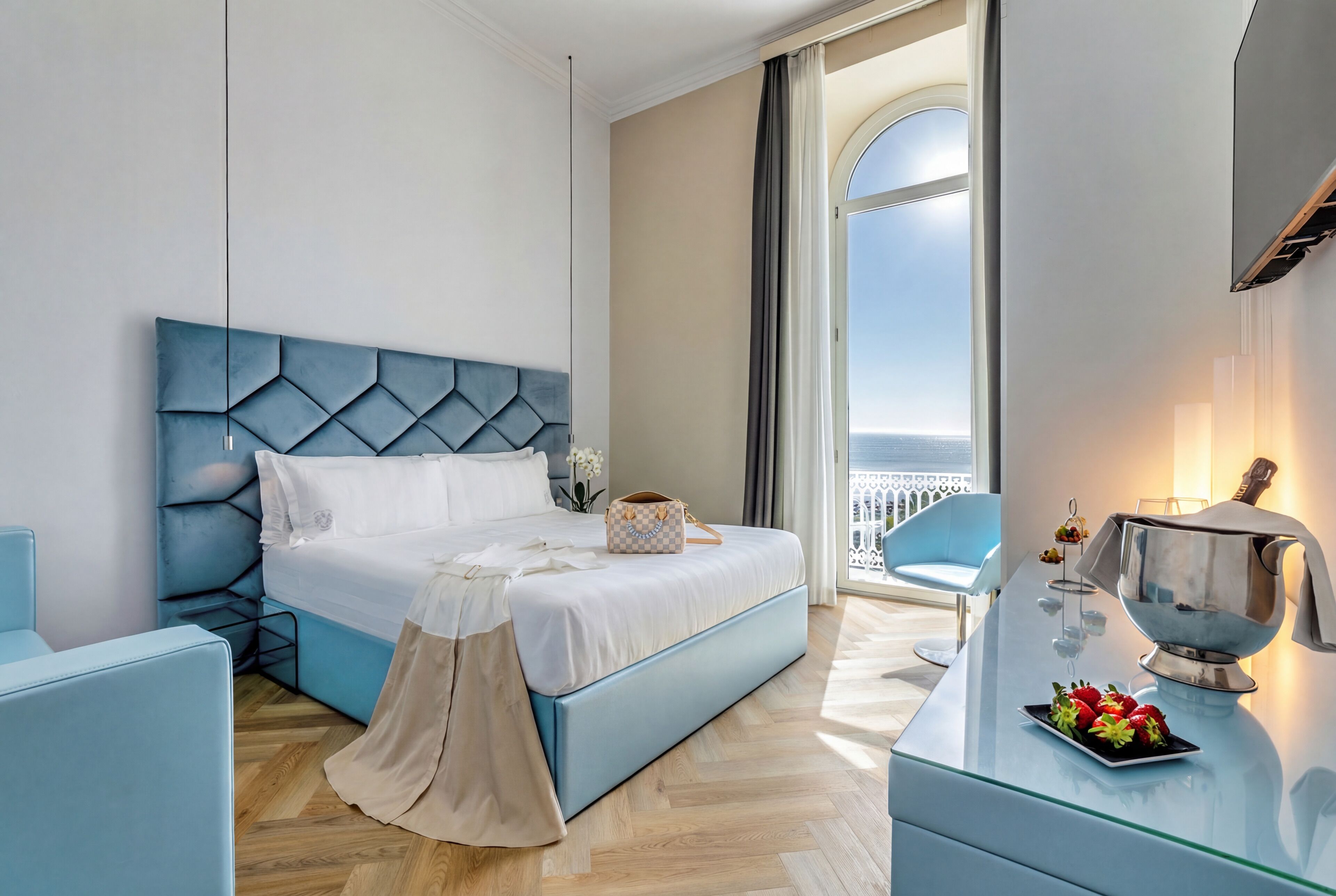 Premium Room, Balcony, Sea View | Premium bedding, pillow-top beds, minibar, in-room safe