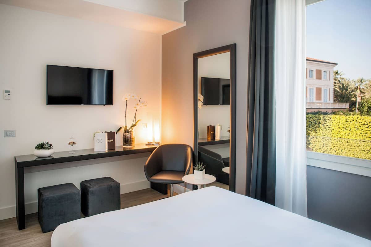1 slaapkamer, luxe beddengoed, pillowtop-bedden, een minibar