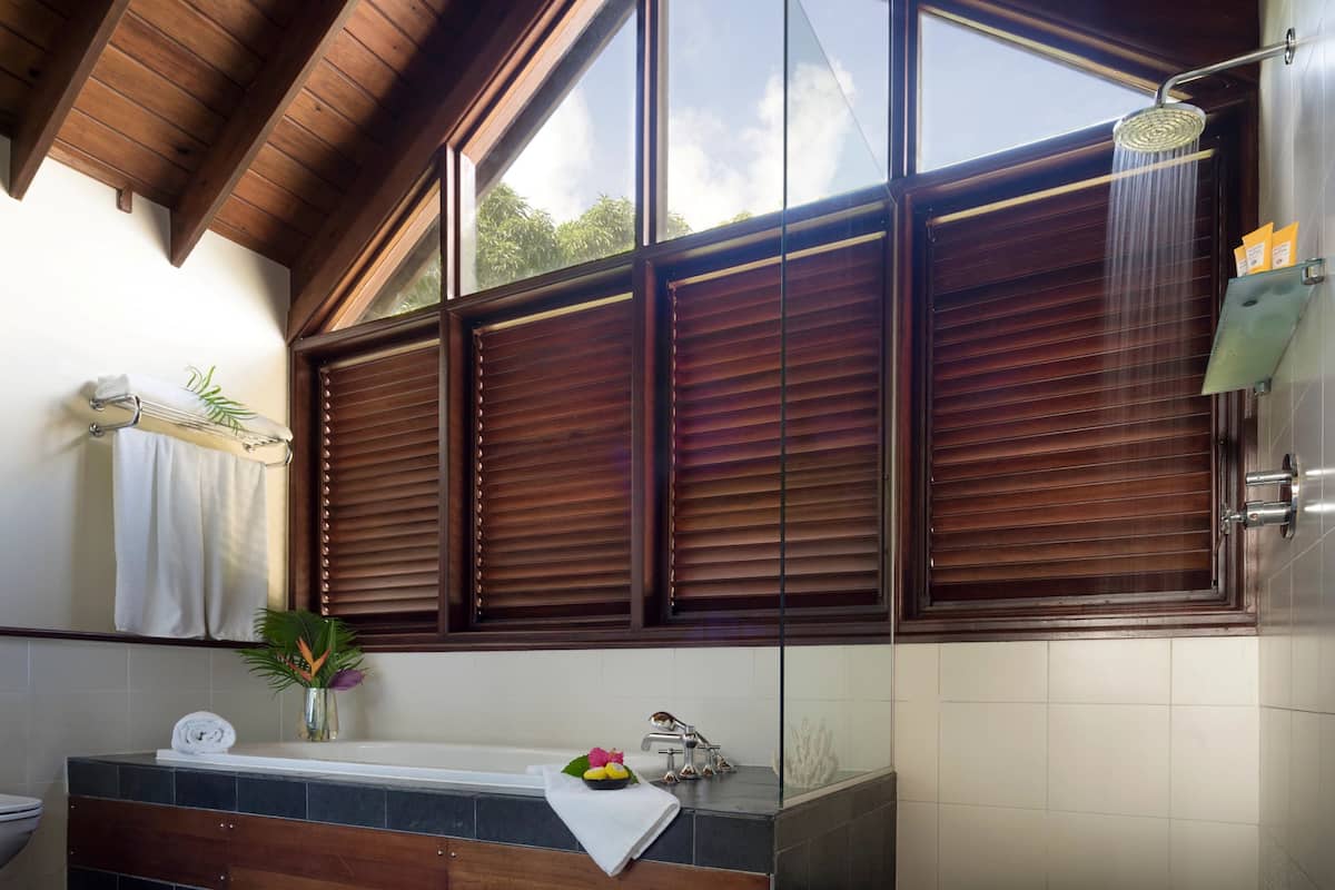 shower, hair dryer, dressing gowns, slippers