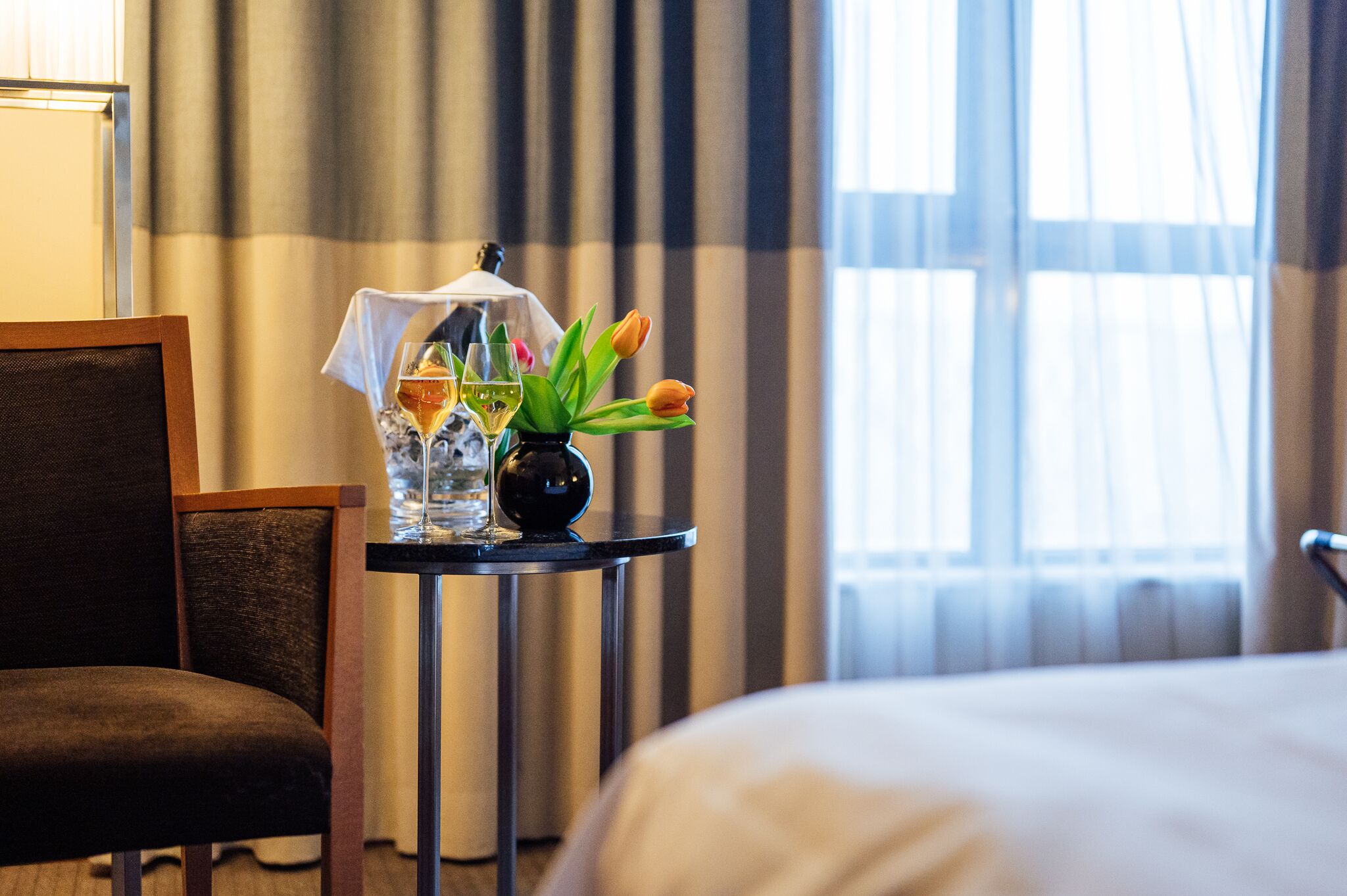 Cozy city view | Hypo-allergenic bedding, Select Comfort beds, minibar, in-room safe