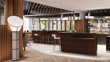 Frühstück, Mittagessen, französische Küche, Blick auf den Pool