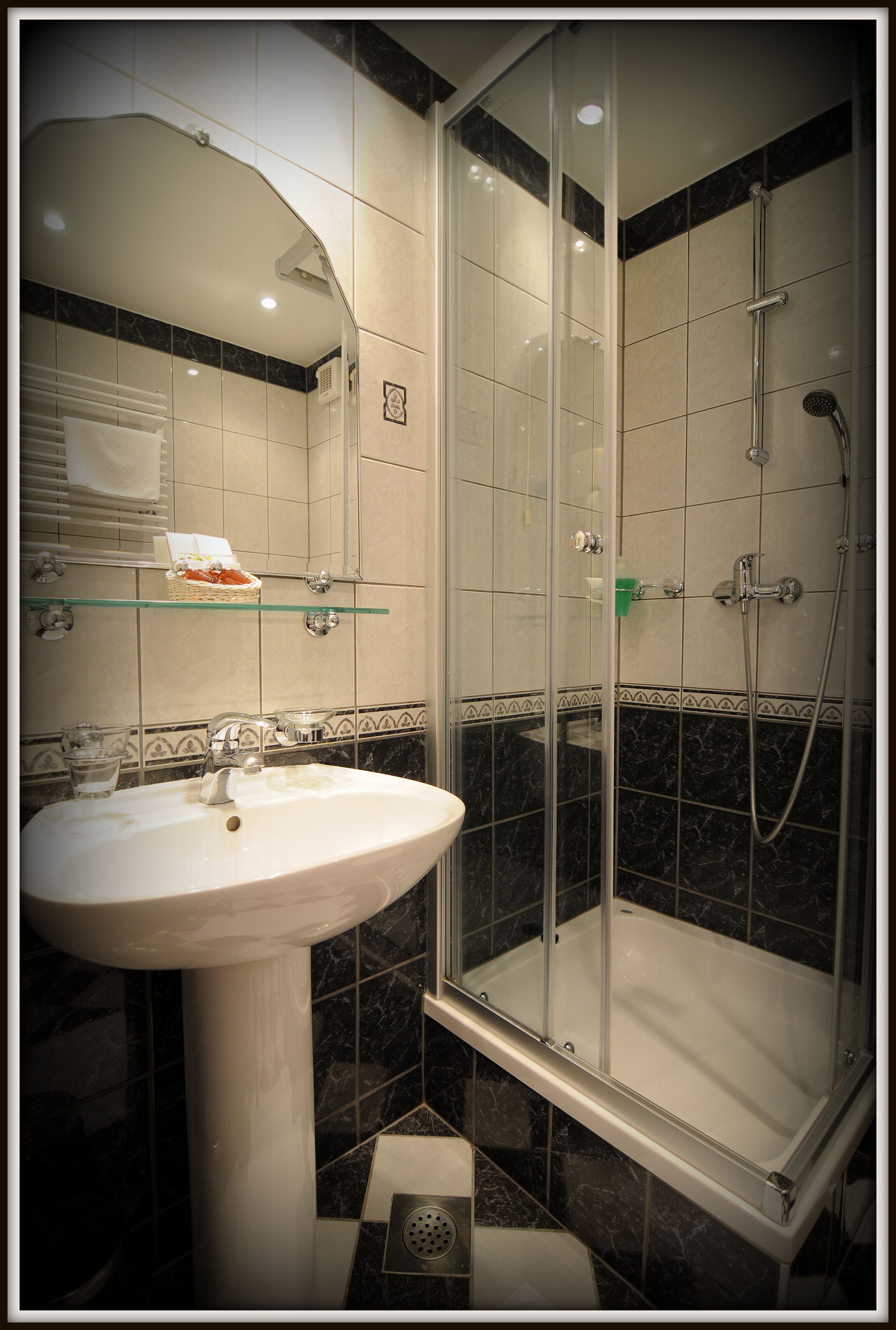 free toiletries, hair dryer, towels