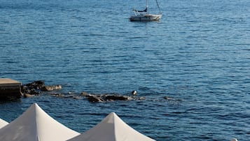 Beach nearby, sun-loungers, beach umbrellas, beach towels