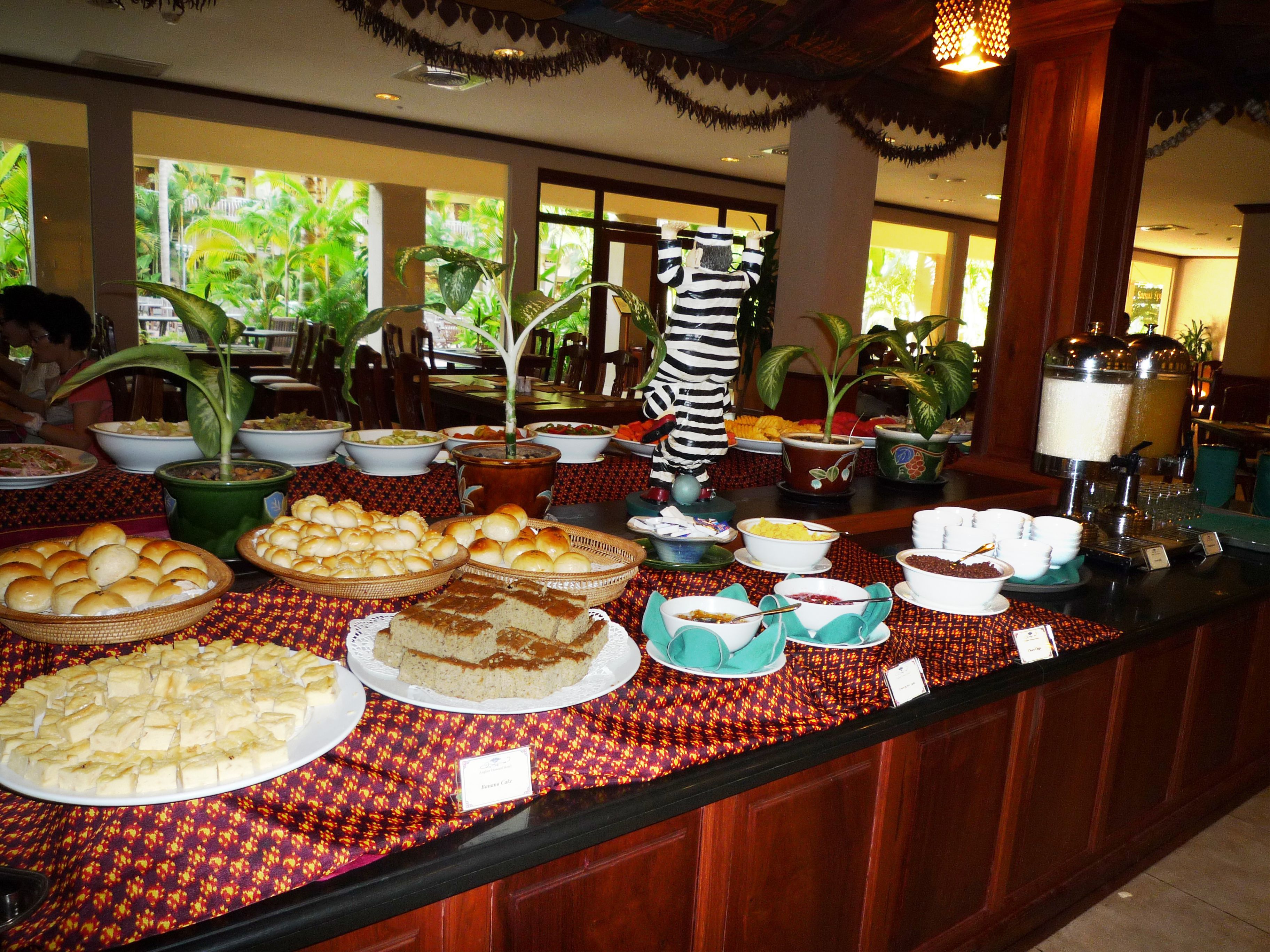 daily buffet breakfast (usd 12 per person)