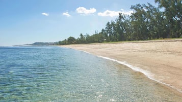 On the beach, snorkeling, motor boating, rowing