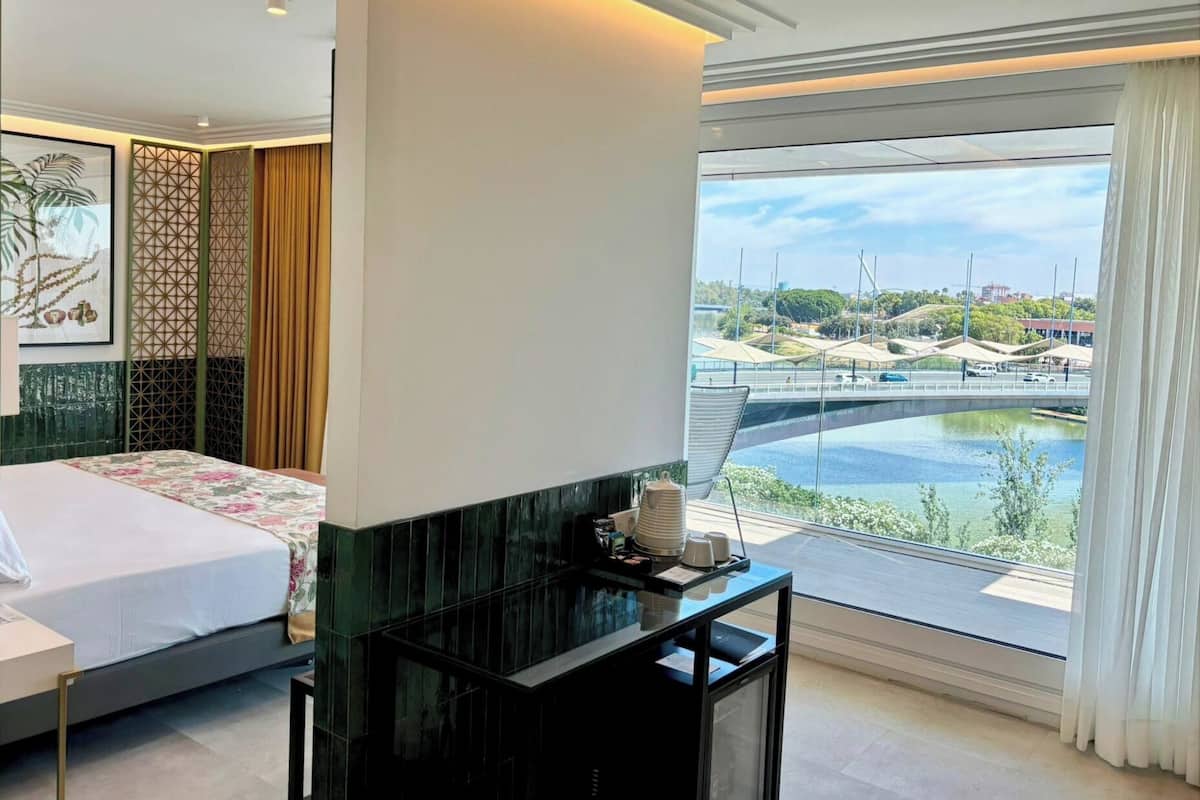Suite Junior, terrasse, vue fleuve | 1 chambre, minibar, coffres-forts dans les chambres, bureau