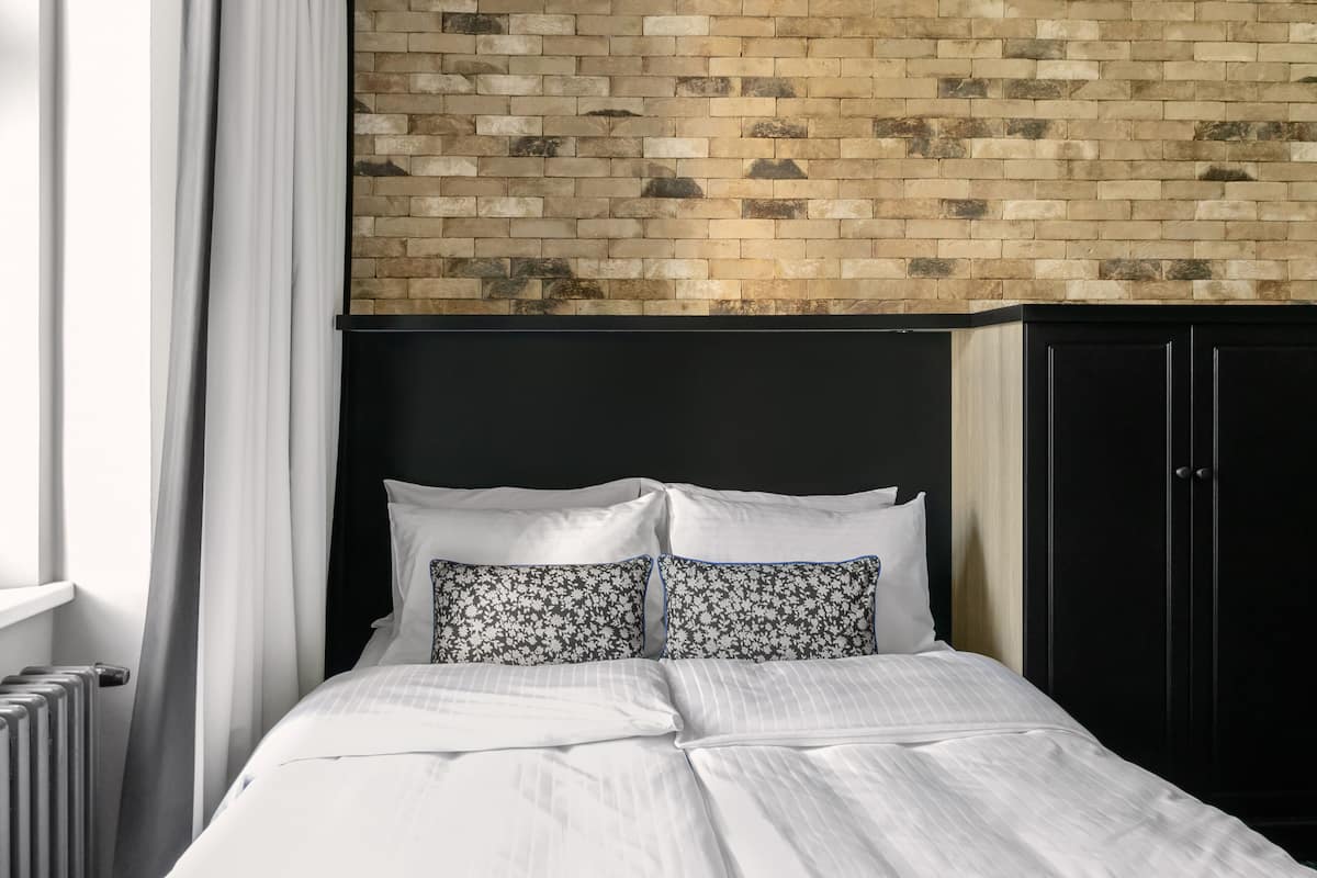 1 slaapkamer, luxe beddengoed, donzen dekbedden, een minibar