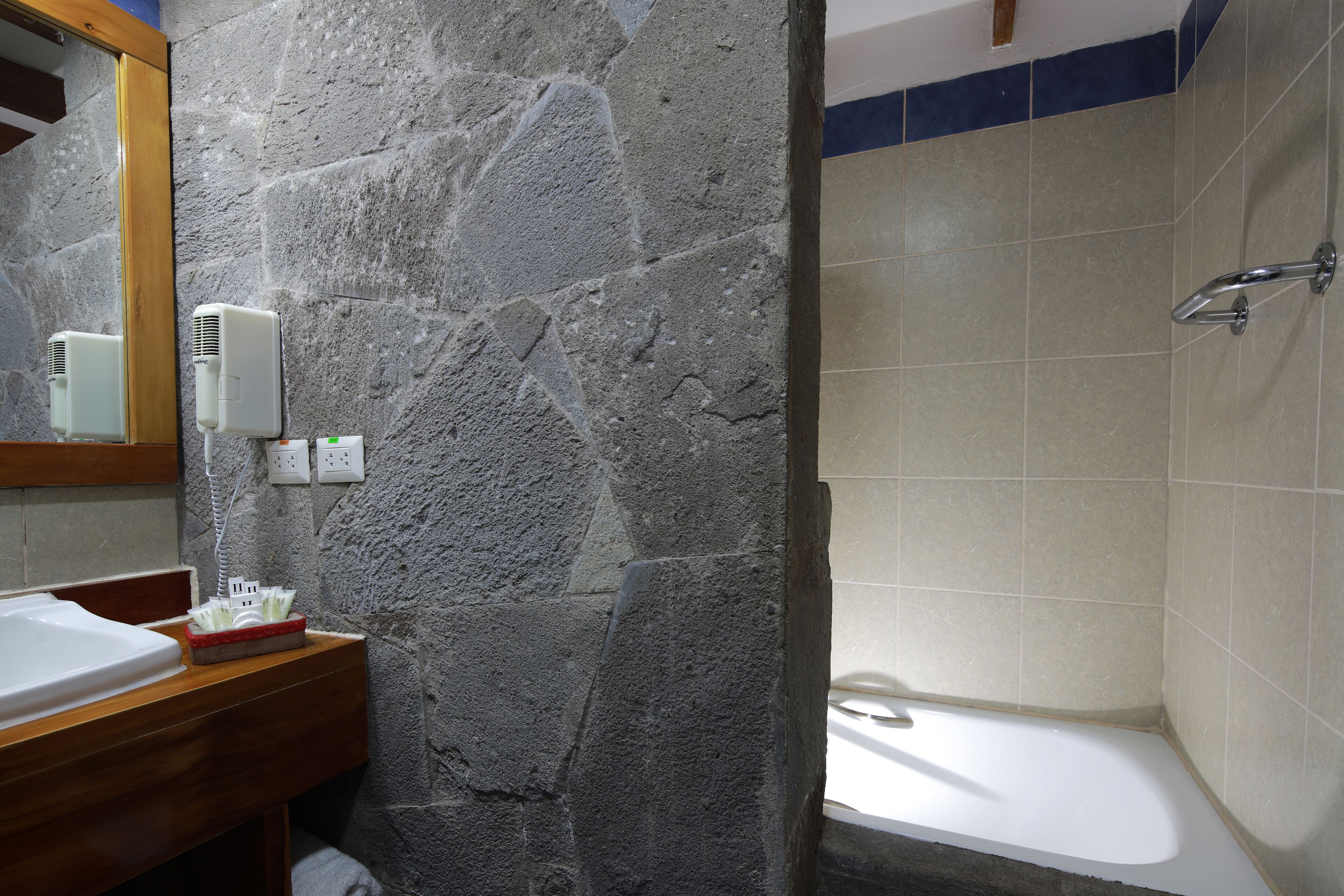 deluxe suite | bathroom | rainfall showerhead, free toiletries, hair dryer, towels