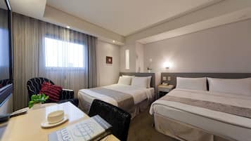 Duntäcken, mörkläggningsgardiner, gratis wi-fi och sängkläder