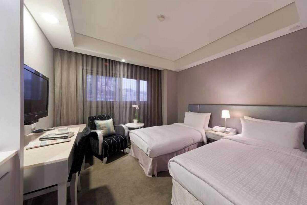 Down duvets, blackout curtains, free WiFi, bed sheets