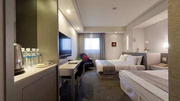 Down duvets, blackout curtains, free WiFi, bed sheets