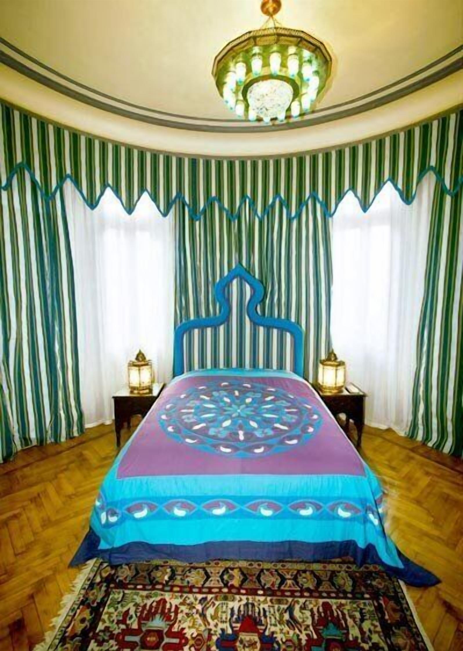 premium bedding, desk, blackout curtains, free internet