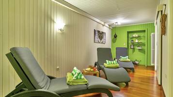 Body treatments, body scrubs, facials, manicures and pedicures, massages