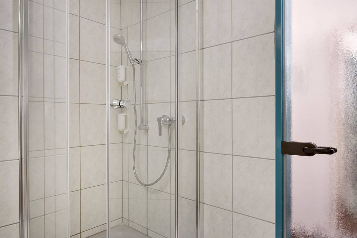 shower, free toiletries, hair dryer, bathrobes