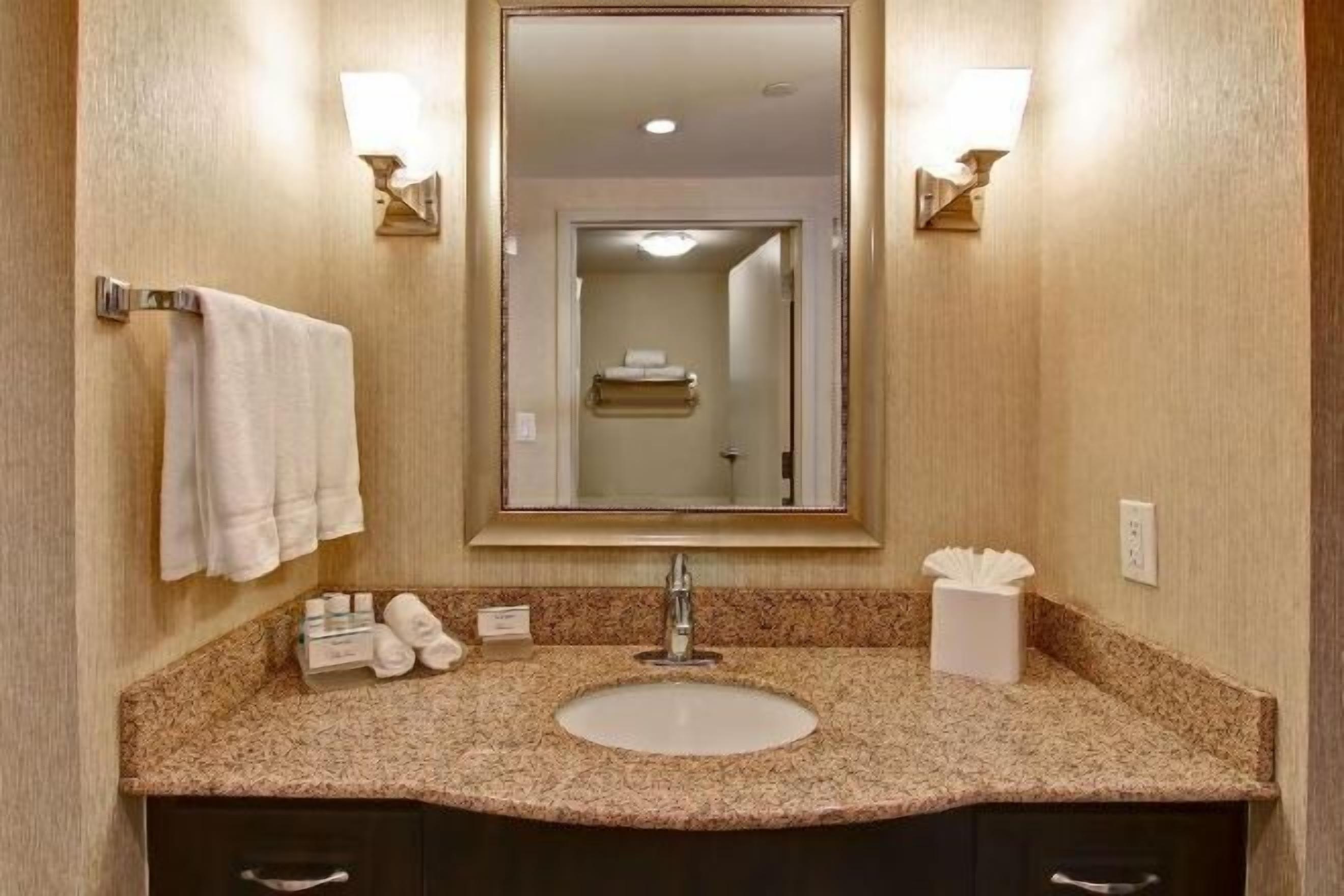 バスルーム | シャワー、バスアメニティ (無料)、ヘアドライヤー、タオル