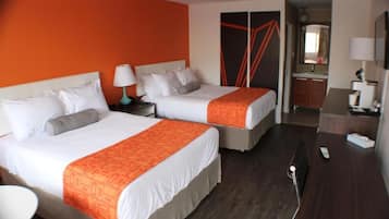Standard Room, 2 Queen Beds, Non Smoking | Soundproofing, iron/ironing board, free WiFi, bed sheets