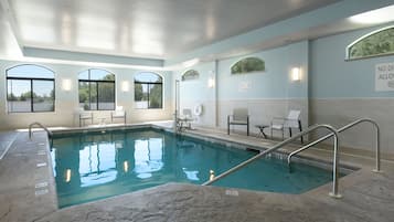 Indoor pool, pool loungers