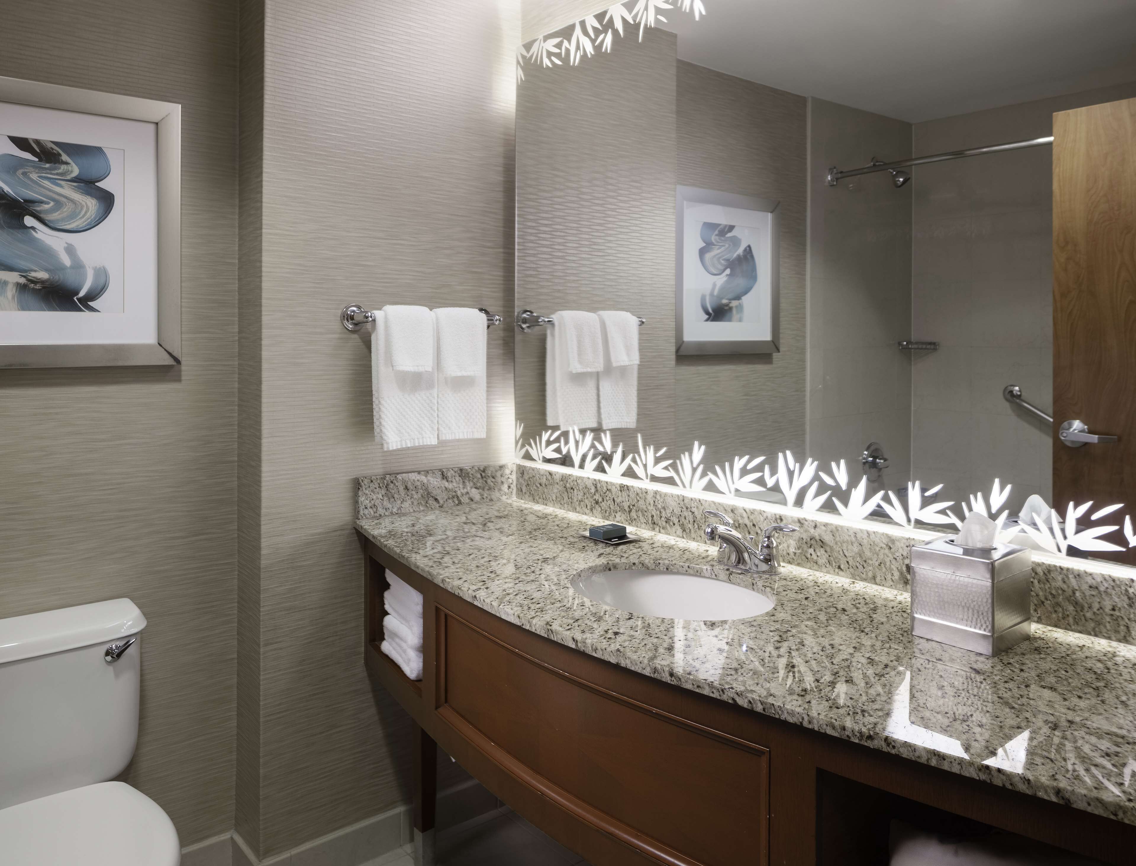 junior suite, 1 king bed | bathroom | combined shower/bathtub, designer toiletries, hair dryer, towels