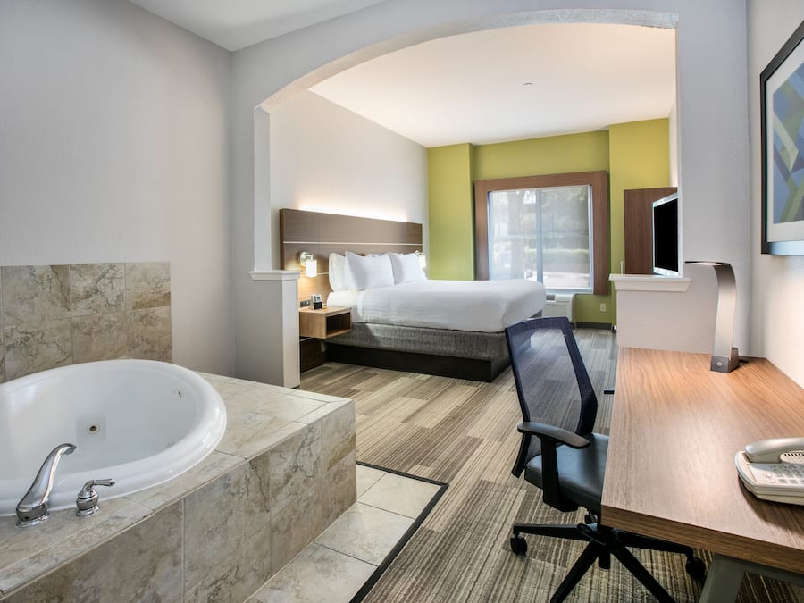 In-room safe, desk, laptop workspace, blackout drapes