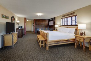 Eenpersoonskamer, 1 kingsize bed, bubbelbad | Een bureau, een strijkplank/strijkijzer, gratis babybedden