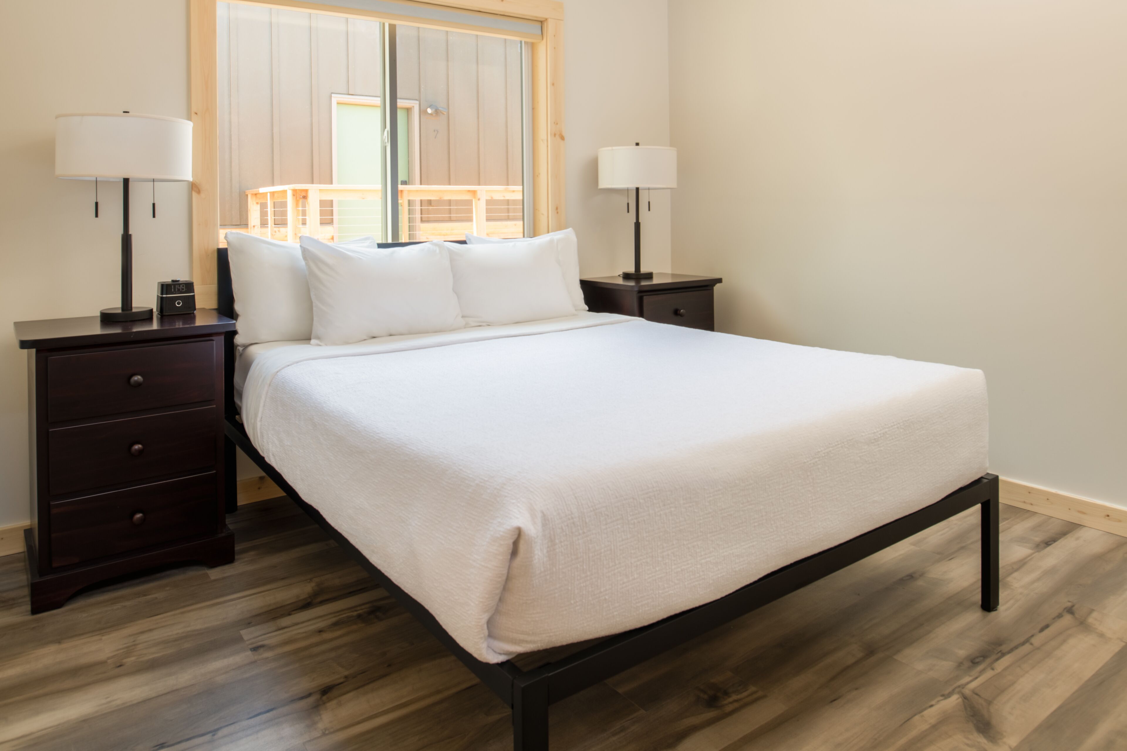 deluxe cabin, multiple beds, river view (two bedroom cabin) | in-room safe, desk, blackout curtains, iron/ironing board