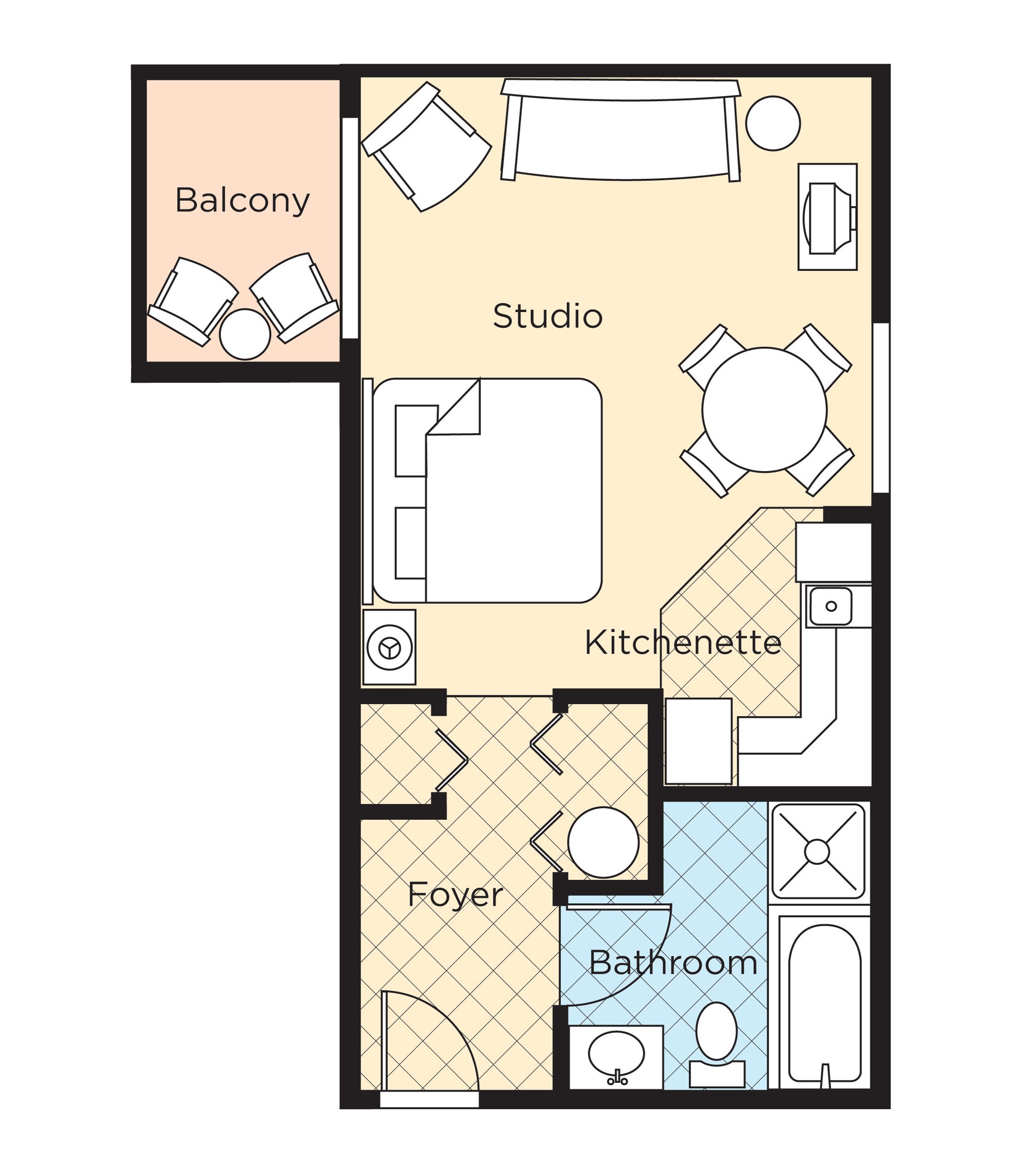 studio | in-room safe, iron/ironing board, free wifi, bed sheets