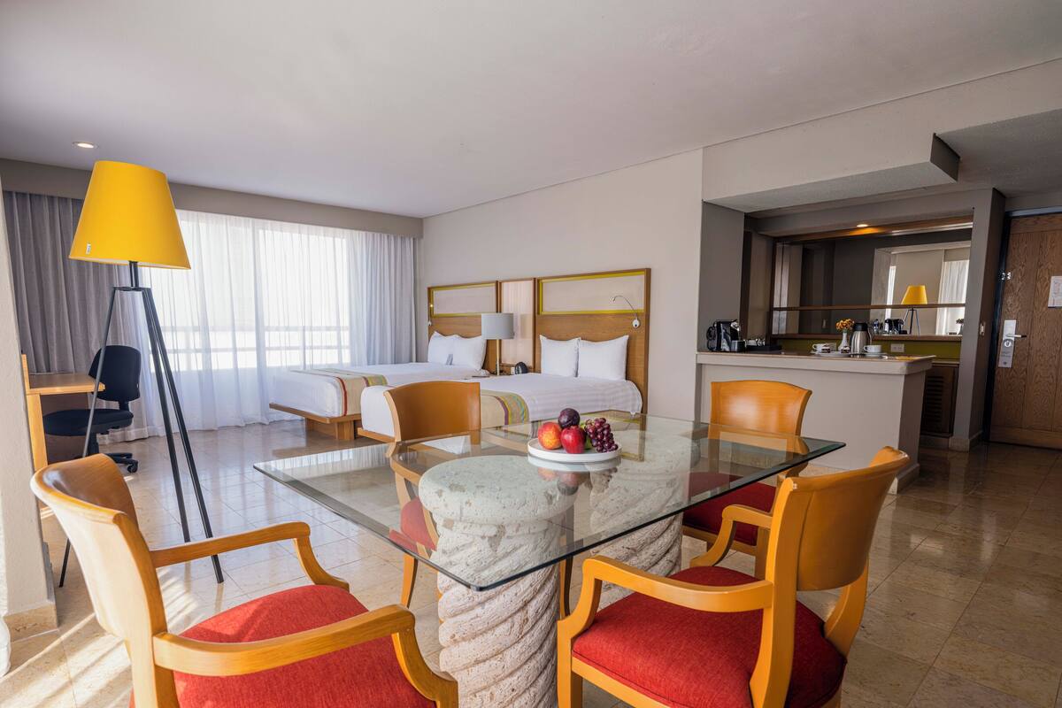 Junior Suite, 2 Double Beds | Minibar, in-room safe, desk, blackout curtains