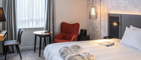 Superior-værelse - 1 kingsize-seng | Allergivenligt sengetøj, pengeskab på værelset, skrivebord