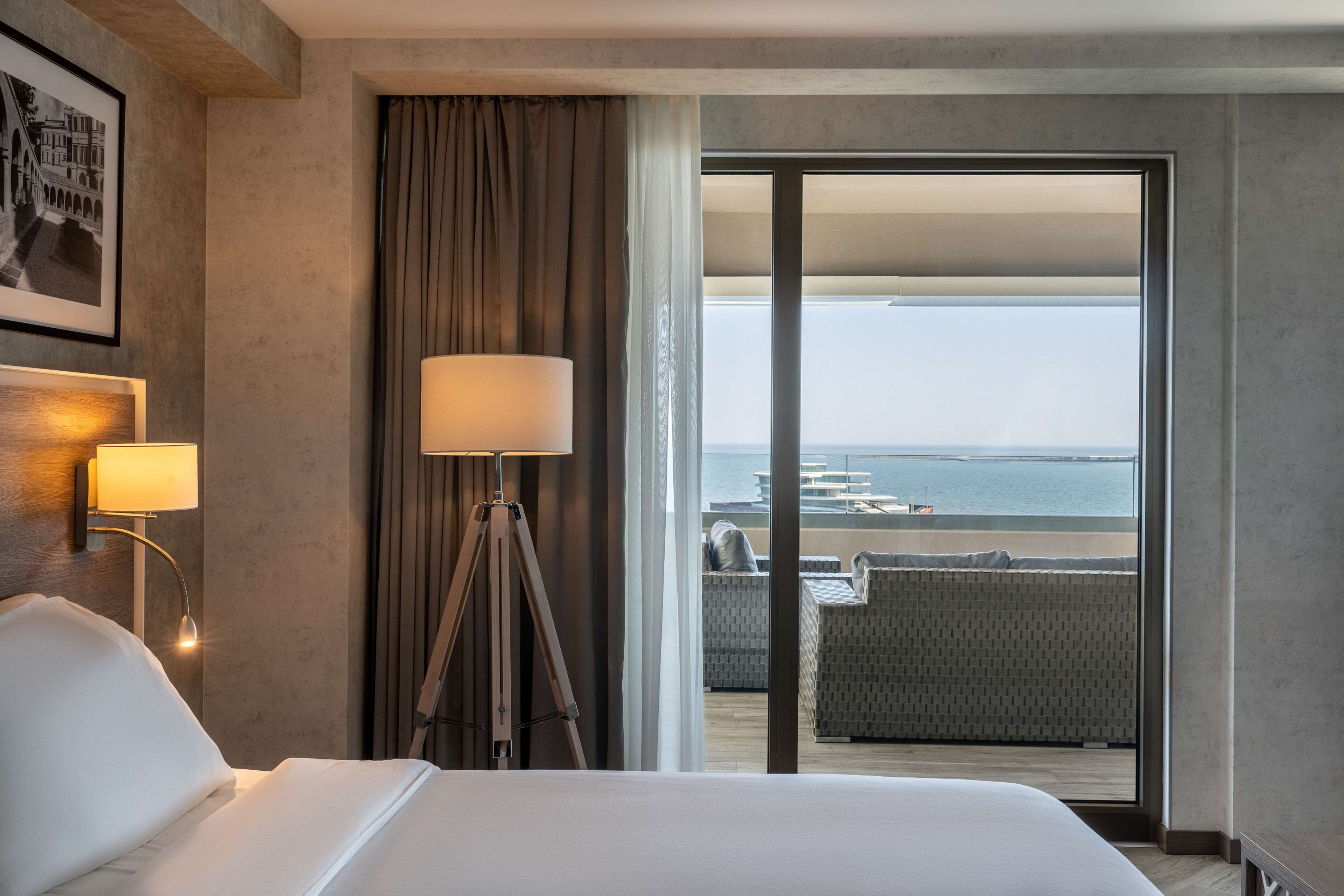 Studio, Terrace, Sea View (Caspian) | In-room safe, desk, laptop workspace, blackout curtains