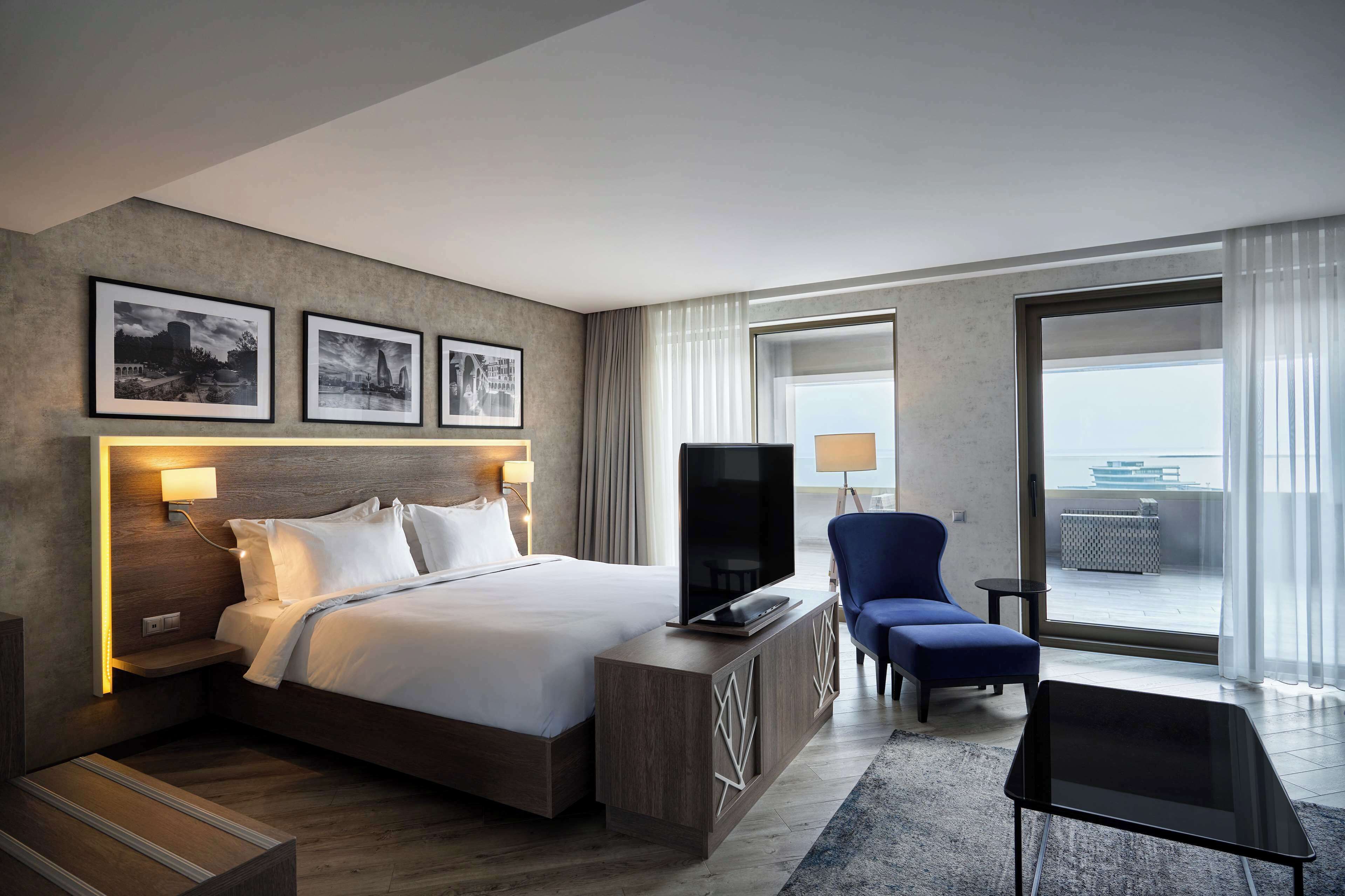 Studio, Terrace, Sea View (Caspian) | In-room safe, desk, laptop workspace, blackout curtains