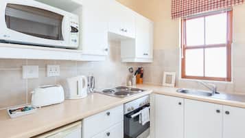 Fridge, coffee/tea maker, electric kettle